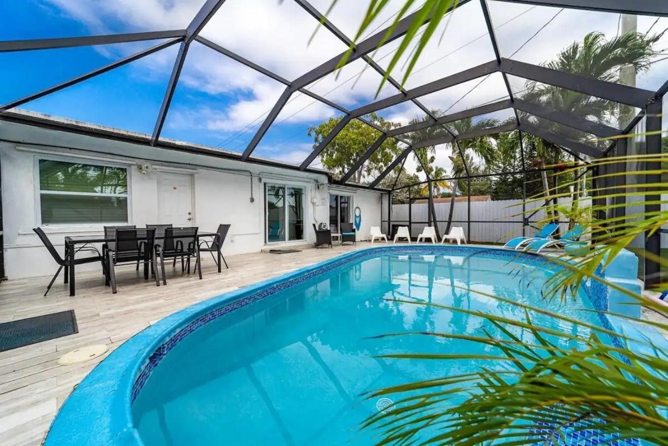 Private Heated Pool Villa In Ftl Near Beach Fort Lauderdale Kültér fotó